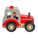 Tractor rojo de madera Bigjigs