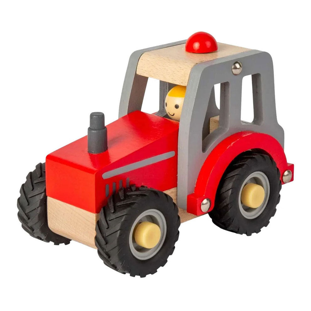 Tractor rojo de madera Bigjigs