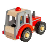 Tractor rojo de madera Bigjigs