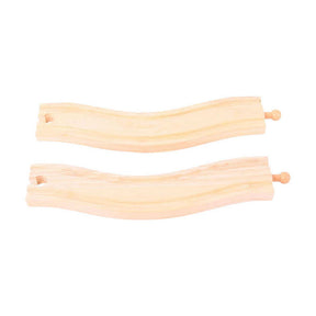 Rieles de madera Bigjigs - rieles curvos - 2 uds.