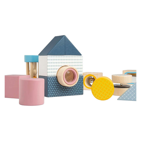 Bloques sensoriales de madera Bigjigs - 14 uds.