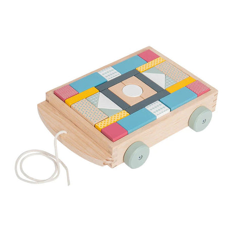 Vagón de bloques de madera Bigjigs - 29 uds.