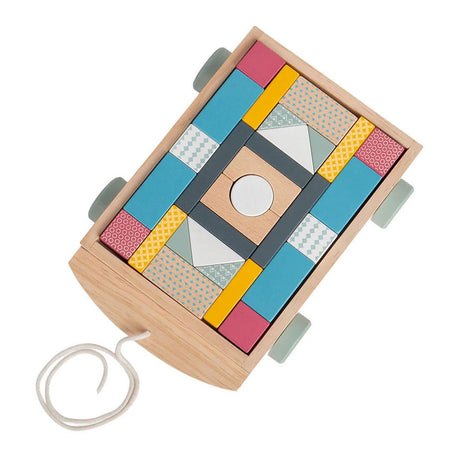 Vagón de bloques de madera Bigjigs - 29 uds.