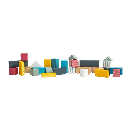 Vagón de bloques de madera Bigjigs - 29 uds.