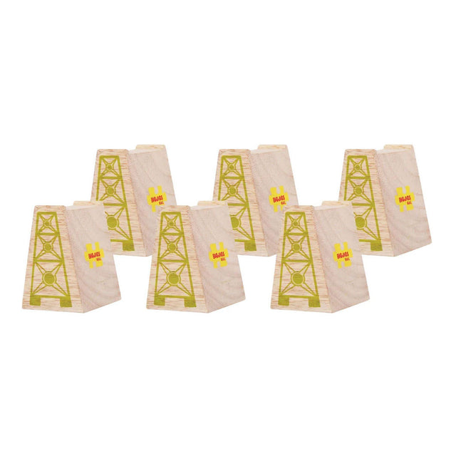 Rieles de madera Bigjigs - pilares de puente - 4 uds.