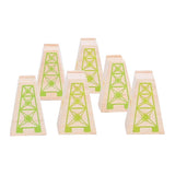 Rieles de madera Bigjigs - pilares de puente - 4 uds.