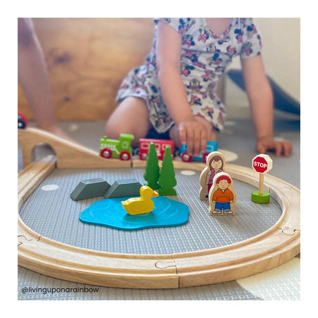 Vía de tren de madera Bigjigs - - En forma de 8 - 26 piezas
