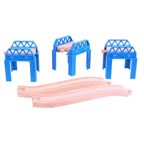BigJigs Wooden Rail - Piedras de puente, 3er.