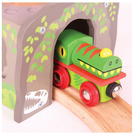 Túnel t-rex de madera Bigjigs