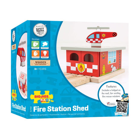 Rieles Bigjigs - estación de bomberos
