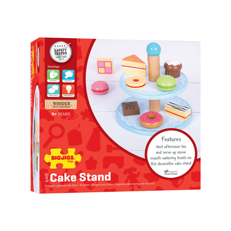 Puesto de pasteles de Bigjig con cupcakes