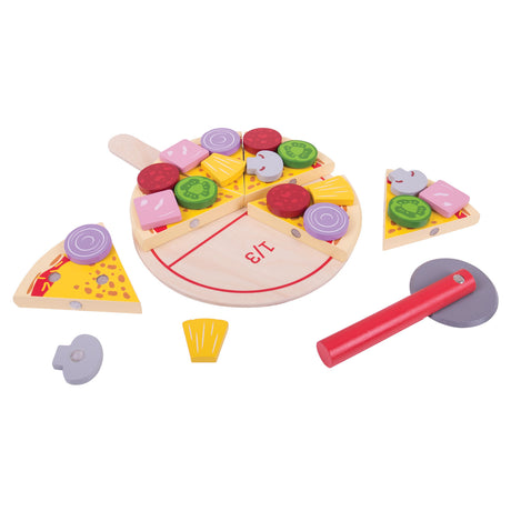 Comida de juguete Bigjigs - corte de pizza