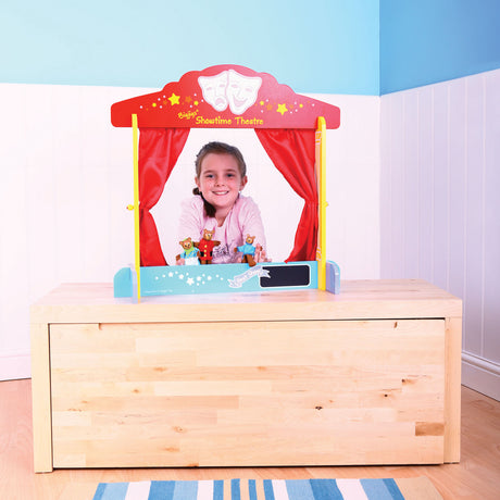 Teatro de marionetas Bigjigs - modelo de mesa