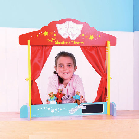 Teatro de marionetas Bigjigs - modelo de mesa