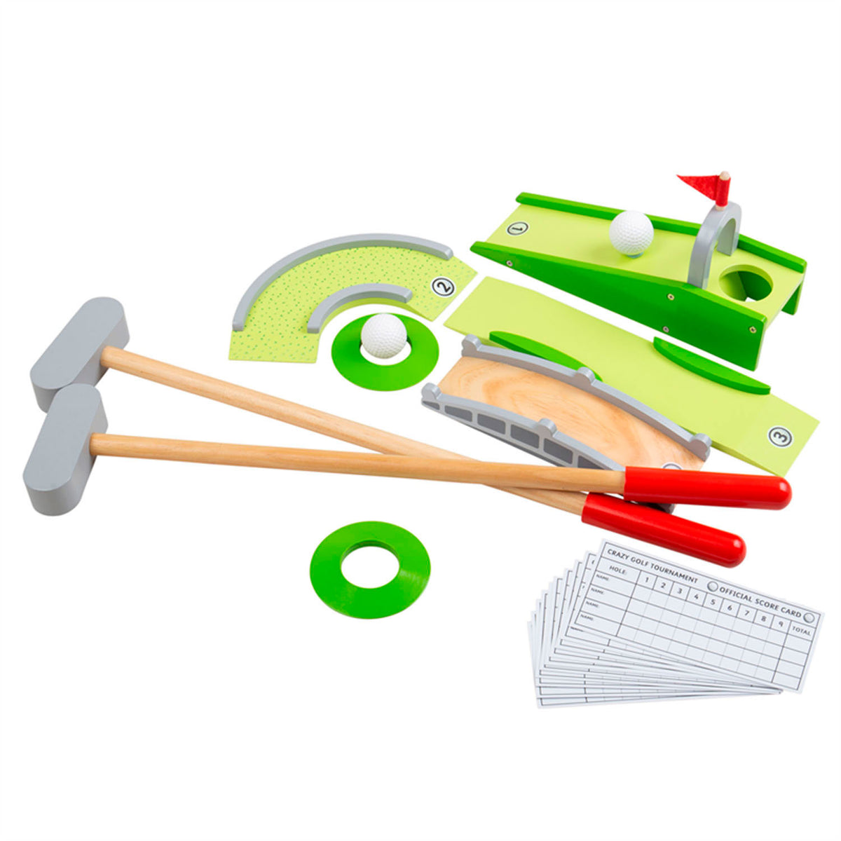 Bigjigs juguetes bigjigs mini golf madera