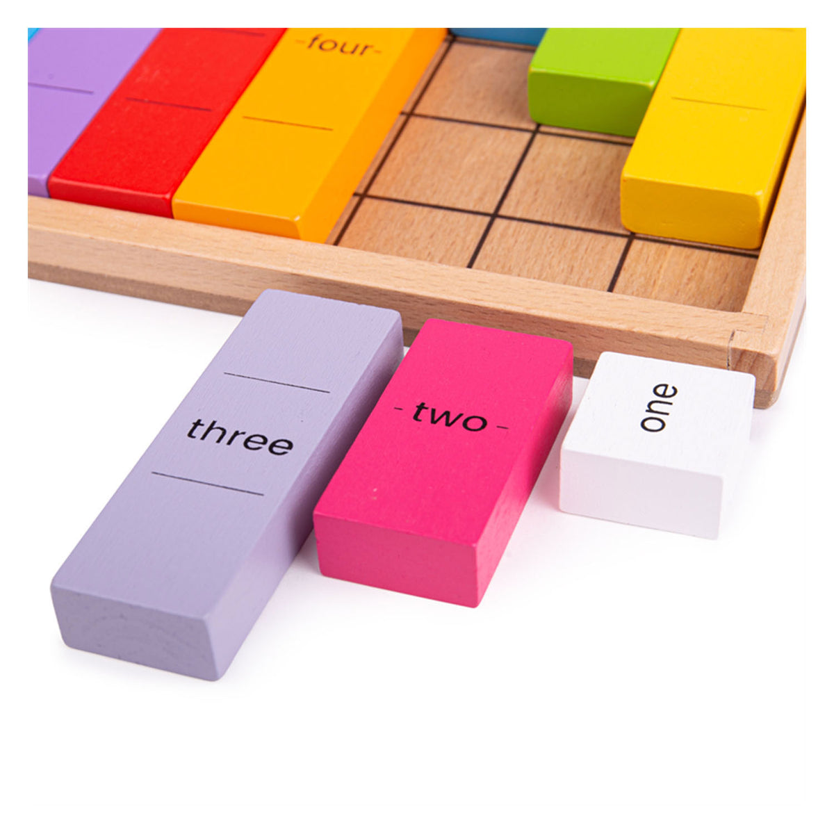 Bigjigs juego de matemáticas de madera que conecta números