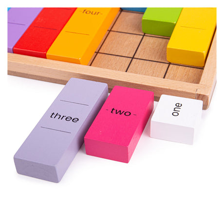 Bigjigs juego de matemáticas de madera que conecta números