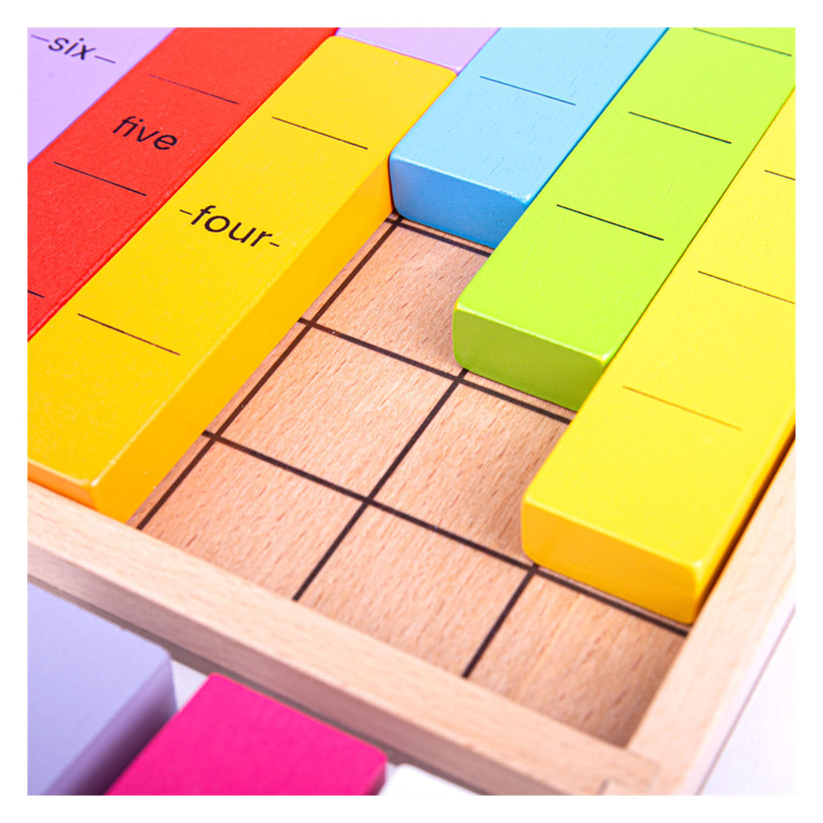 Bigjigs juego de matemáticas de madera que conecta números