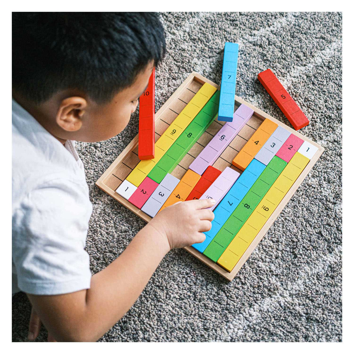 Bigjigs juego de matemáticas de madera que conecta números