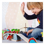 Bigjigs Rail t-rex puente levadizo vía de tren de madera - juego de aventuras
