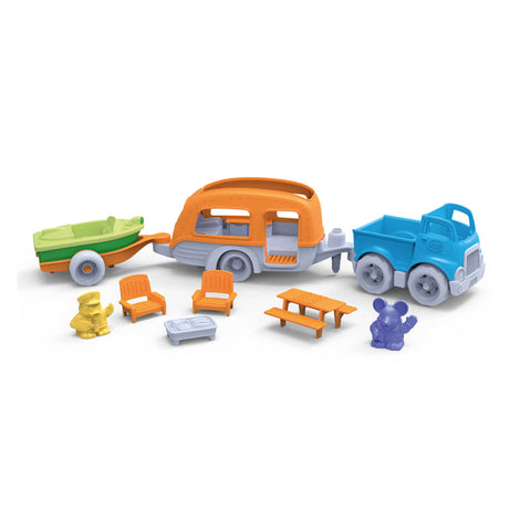 Juego de autocaravana de juguetes verdes