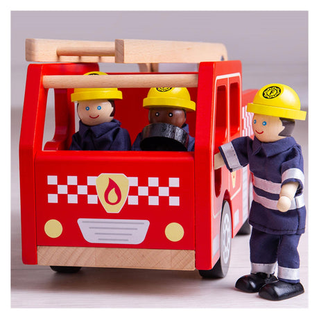 Camión de bomberos de madera Bigjigs