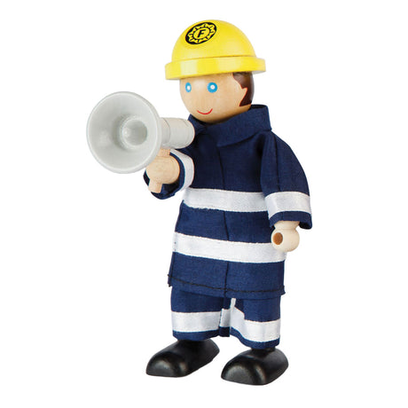 Tidlo casa de muñecas de madera bomberos, 4 uds.