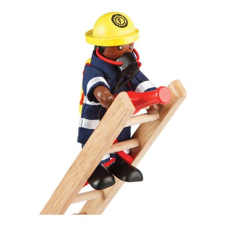 Tidlo casa de muñecas de madera bomberos, 4 uds.