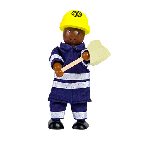 Tidlo casa de muñecas de madera bomberos, 4 uds.