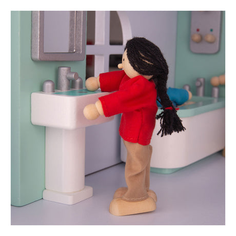 Tidlo Wooden Dollhouse Muebles Baño