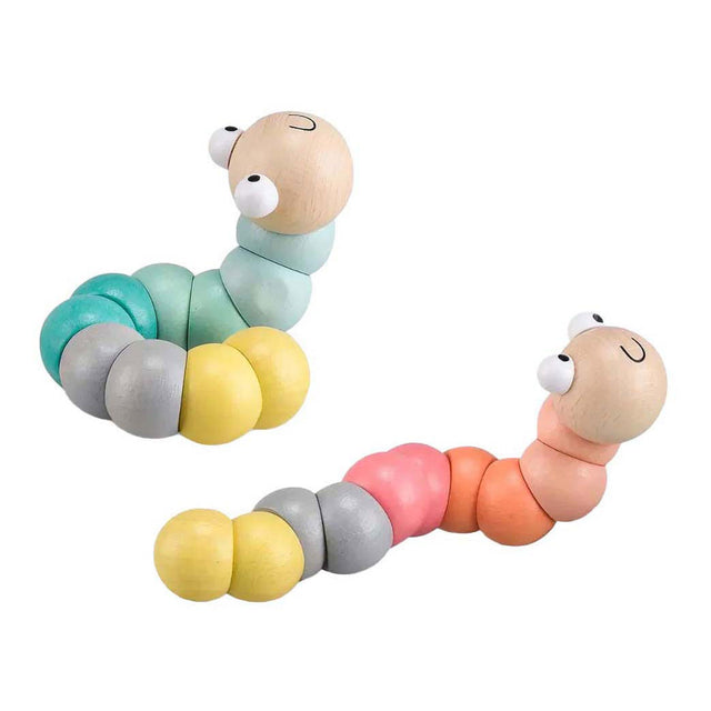 Gusano de madera Bigjigs - pastel