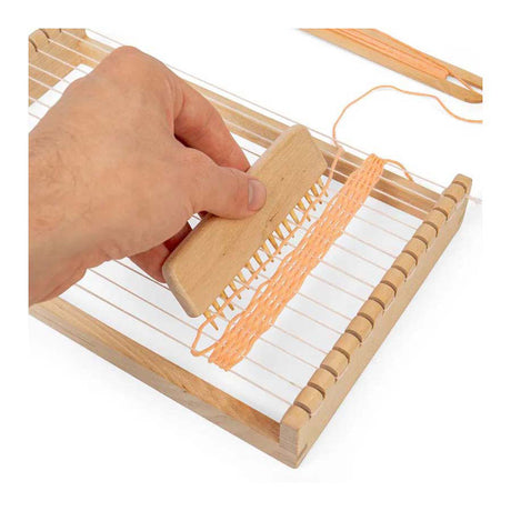 Juego de telares de madera Bigjigs, 10 piezas.