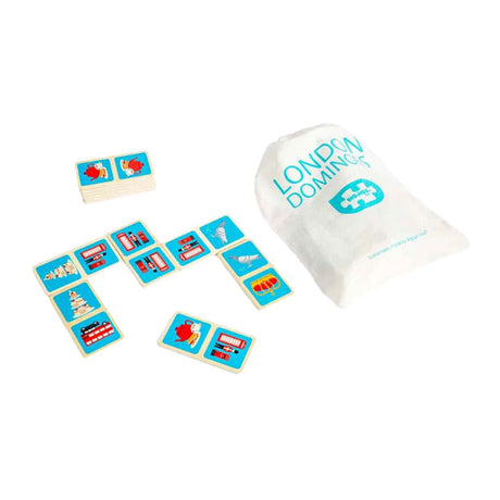 Juego de dominó Londres de madera Bigjigs, 28 piezas.