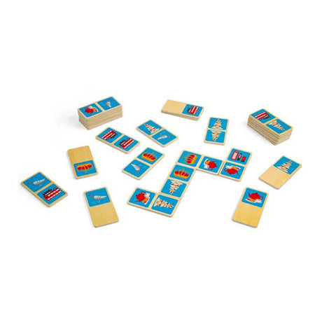 Juego de dominó Londres de madera Bigjigs, 28 piezas.