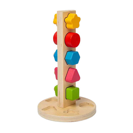 Torre de pernos y tuercas de madera Bigjigs, 11 uds.