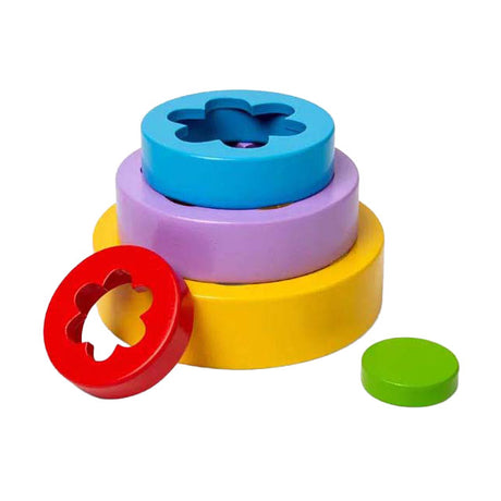 Torre de flores de madera Bigjigs, 5 uds.