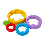 Torre de flores de madera Bigjigs, 5 uds.