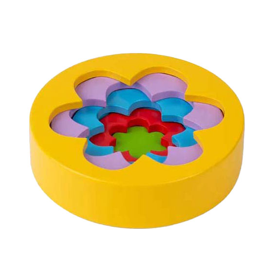 Torre de flores de madera Bigjigs, 5 uds.