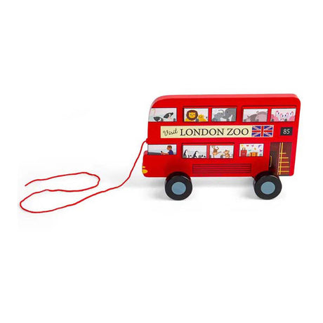 Figura de madera con tirador de autobús londinense de Bigjigs