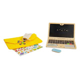 Juego de portátiles de juguete de madera Bigjigs, 95 piezas.