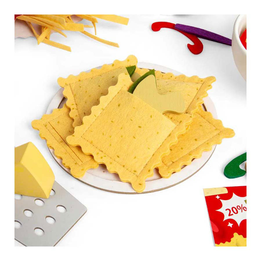 Bigjigs pasta para dos juegos, 64 piezas.