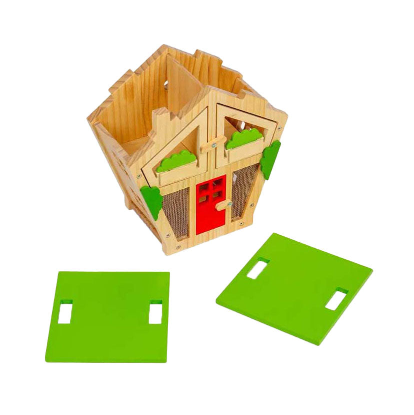 Casa para insectos de madera Bigjigs, 7 piezas.