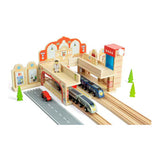 Bigjigs set de juego de madera gran estación central