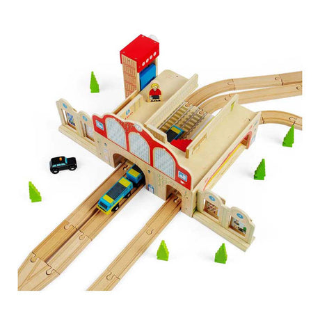 Bigjigs set de juego de madera gran estación central