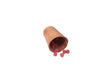 Taza de póquer Longfield de cuero natural - 10 cm de alto - diámetro 7 cm - taza de dados para juegos de póquer y dados - corazón de ángel