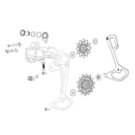 Pieza de cambio sram jaula exterior s100 negro