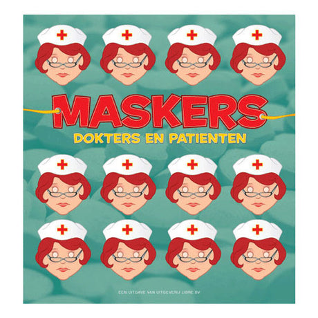 Máscaras de la casa central del libro: médicos y pacientes.