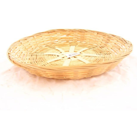 Cuenco Baskin bambú tejido redondo bajo 30x5cm
