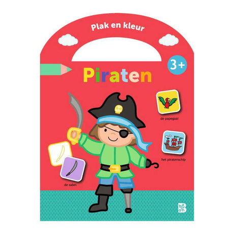 Estuche de pegatinas editorial estándar, pegar y colorear piratas 3+