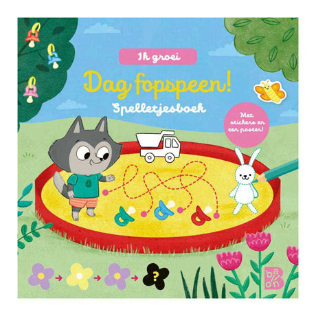 Chupete del día del libro de juegos de editorial estándar con pegatinas y póster